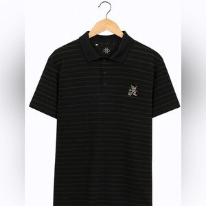 Laurel Valley Golf Club Under Armour Polo Men’s XL Black Green Dri-Fit PGA